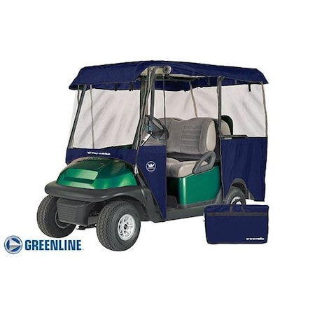 Eevelle Greenline 4 Passenger Drivable Golf Cart Enclosure - Navy GLEN04